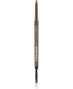 Gosh, Ultra Thin, Eyebrow Cream Pencil & Brush 2-In-1, 002, Grey Brown, 0.09 g Kосметические средства