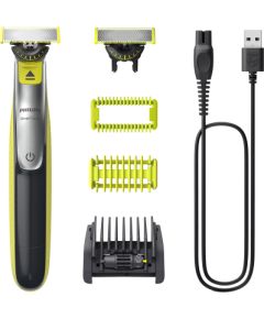 Philips OneBlade Face + Body QP2834/23, 1x Original blade, 1x 360 blade, 5-in-1 comb (1,2,3,4,5 mm), 60 min run time/4hour charging / QP2834/23 Matu, Bārdas, Ķermeņa trimmeri