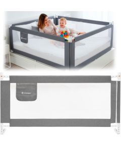 Springos Защитный бортик для кровати 200 см, универсальный, защитный, для детей, складной, серый. Манежи и Ходунки