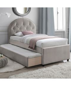 Gulta LARA ar matraci HARMONY DUO SEASON 90x200cm 90x200cm, šampanietis Gultas