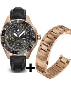 Aviator GMT Darius ir Girėnas. Skrydis per Atlantą V.1.37.2.292.5.4 Rokas pulksteņi 
