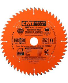 Griešanas disks alumīnijam CMT 276; 168x1,8x20; Z56; -5° Zāģripas