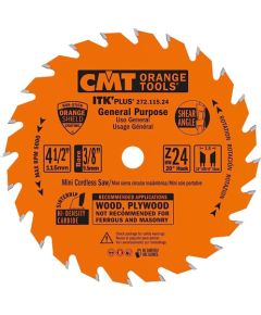 Griešanas disks kokam CMT ITK-Plus® 271; 115x1,5x9,5; Z24; 20° Zāģripas