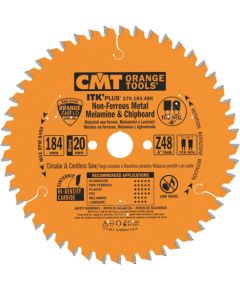 Griešanas disks alumīnijam CMT 276; 184x1,8x20; Z48; -6° Zāģripas
