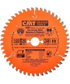 Griešanas disks alumīnijam CMT 276; 160x1,8x20; Z48; -6° Zāģripas