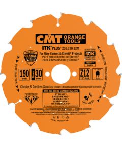 Griešanas disks kokam CMT 236; 190x2,4x30; Z12; 12° Zāģripas