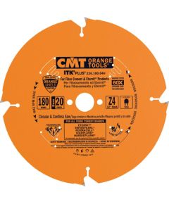 Griešanas disks šķiedru cementam CMT 236; 180x2.4x20; Z4; 12° Zāģripas