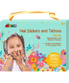 AVENIR Наклейки для ногтей и татуировки (260+ штук) - "Цветы" Творческие игрушки