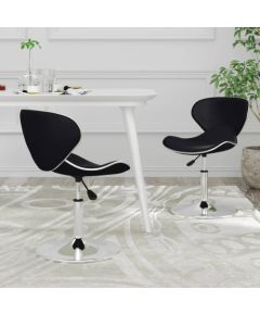 vidaXL Krzesła stołowe, 2 szt., czarne, obite sztuczną skórą Кухонные стулья