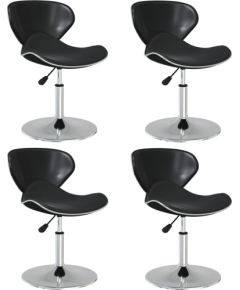 vidaXL Krzesła stołowe, 4 szt., czarne, sztuczna skóra Кухонные стулья