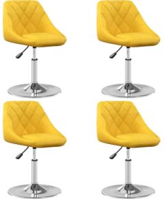 vidaXL Obrotowe krzesła stołowe, 4 szt., musztardowe, aksamitne Кухонные стулья
