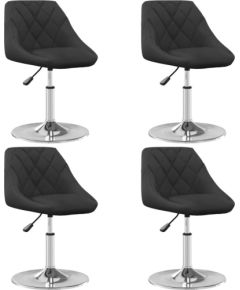 vidaXL Obrotowe krzesła stołowe, 4 szt., czarne, obite aksamitem Кухонные стулья