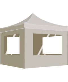 vidaXL Namiot imprezowy ze ściankami, aluminium, 2x2 m, kremowy Jaunumi -Dārzam