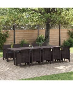 Vidaxl Zestaw do jadalni w ogrodzie 11 pcs Brązowy i Antracytowy Lumarko! Dārza mēbeļu komplekti