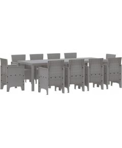 Vidaxl Zestaw do jadalni w ogrodzie 11 pcs Jasnoszary Rattan Polt Lumarko! Dārza mēbeļu komplekti