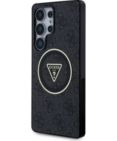 Guess IML 4G Glitter and Triangle Logo MagSafe Case Защитный чехол для Samsung Galaxy S25 Ultra / чёрный Чехлы - альтернативные