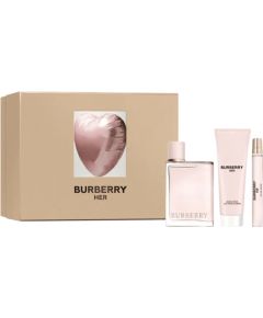 Set Burberry: Her, Eau De Parfum, For Women, 100 ml + Her, Eau De Parfum, For Women, 10 ml + Her, Moisturizing, Body Lotion, 75 ml Dāvanu komplekti
