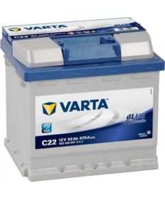 Varta C22 BLUE 52Ah 470A (EN) 207x175x190 Startera akumulatoru baterija