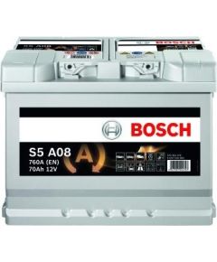 Bosch S5A08 70Ah 760A (EN) 278x175x190 Startera akumulatoru baterija