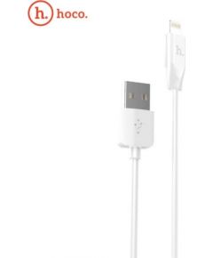 Hoco X1 Izturīgs Apple Lightning uz USB Datu & Ātrās Uzlādes Kabelis 2m (MD819) Balts