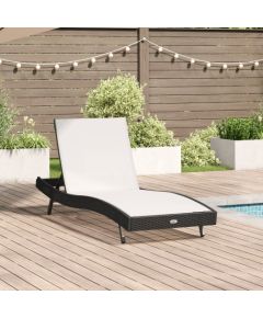 vidaXL Regulowany leżak czarny Шезлонги и пляжные стулья