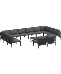 vidaXL Zestaw Sof na Ogród 13 pcs Antracyt Stal Dārza mēbeļu komplekti