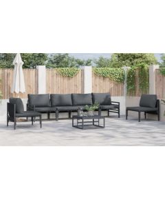 vidaXL Zestaw Sof na Ogród 6 pcs Antracyt Stal Dārza mēbeļu komplekti
