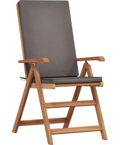 Leżaki ogrodowe vidaXL z poduszkami 6 sztuk z litego drewna tekowego Шезлонги и пляжные стулья