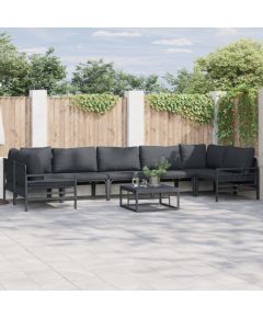 vidaXL Zestaw Sof na Ogród 7 pcs Antracytowy Stal Dārza mēbeļu komplekti