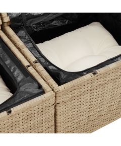 Zestaw ogrodowy vidaXL 10 części z poduszkami beżowy Polirat Akacja Dārza mēbeļu komplekti