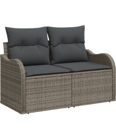 vidaXL 12-częściowy zestaw sofa ogrodowa z poduszkami szary polirattan akacjowy Dārza mēbeļu komplekti