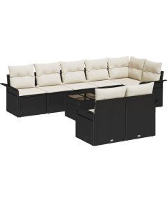 vidaXL 8-częściowy zestaw sof ogrodowych z poduszkami brązowy polirattan Dārza mēbeļu komplekti