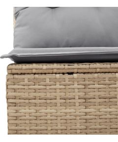 vidaXL 9 Częściowy Zestaw Sof Ogrodowych z Poduszkami Beżowy Polirattan Akacja Dārza mēbeļu komplekti