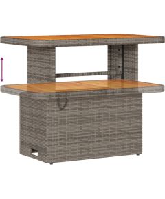 vidaXL 11-częściowy Zestaw Sof Ogrodowych z Poduszkami Szary Polirattan Akacja Dārza mēbeļu komplekti