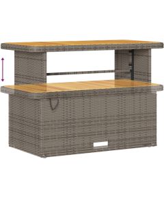 vidaXL 9-częściowy zestaw sof ogrodowych z poduszkami Szary Polirattan Akacja Dārza mēbeļu komplekti