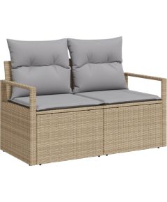 vidaXL 6-częściowy zestaw sof ogrodowych z poduszkami beżowy polirattan Dārza mēbeļu komplekti