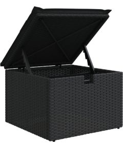 Vidaxl Zestaw 7-częściowy sofa ogrodowa z poduszkami czarna poli rattan Dārza mēbeļu komplekti