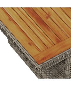 Zestaw sof ogrodowych vidaXL 7-częściowy z poduszkami Szary Polirattan Dārza mēbeļu komplekti