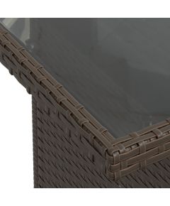 Vidaxl 9-częściowy zestaw sof ogrodowych z poduszkami brązowy polirattan Dārza mēbeļu komplekti