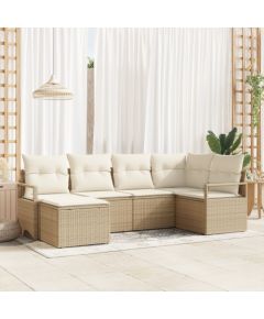 Zestaw sofy ogrodowej vidaXL 8-częściowy z poduszkami Brązowy Poli Rattan Dārza mēbeļu komplekti