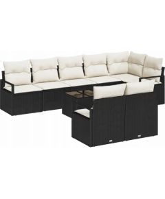 Zestaw kanapowy vidaXL 8-elementowy z poduszkami Ciemnobrązowy Polirattan Dārza mēbeļu komplekti