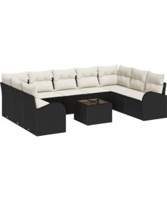 9-częściowy zestaw sof ogrodowych vidaXL z poduszkami brązowy polirattan Dārza mēbeļu komplekti