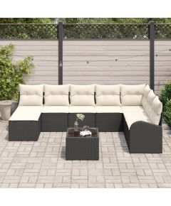 Vidaxl Zestaw 8 częściowy sofy ogrodowej z poduszkami brązowy polirattan Dārza mēbeļu komplekti