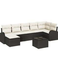 vidaXL 7-częściowy zestaw sof ogrodowych z poduszkami brązowy polirattan Dārza mēbeļu komplekti