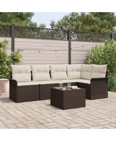 vidaXL Zestaw 5-częściowy kanap ogrodowych z poduszkami Szary Polirattan Dārza mēbeļu komplekti