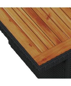 vidaXL Zestaw Sofy Ogrodowej 6 Elementów z Poduszkami Czarny Polirattan Dārza mēbeļu komplekti