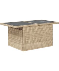 vidaXL Zestaw Sof Ogrodowych 7 Częściowy z Poduszkami Beżowy Polirattan Dārza mēbeļu komplekti