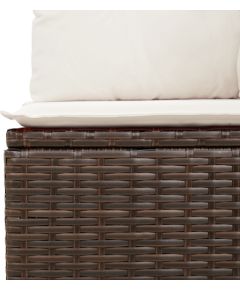 vidaXL 8-częściowy zestaw sof z poduszkami Brązowy Polirattan Dārza mēbeļu komplekti