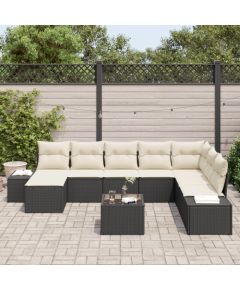 vidaXL 8-częściowy zestaw sofy ogrodowej z poduszkami brązowy polirattan Dārza mēbeļu komplekti