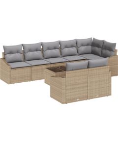 vidaXL Zestaw Sofy Ogrodowej 9-częściowy z Poduszkami Czarny Polirattan Dārza mēbeļu komplekti